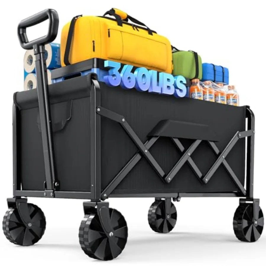 

Складная тележка на колесах, складная тележка для собак с грузоподъемностью 200 фунтов, универсальная тележка для покупок, черная, 28.0" x 17.0" x 36.0"