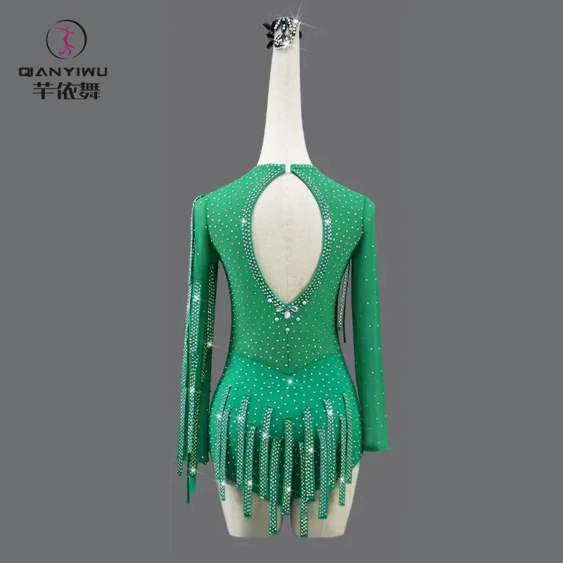 2025 Nieuwe Dans Jurk Voor Vrouw Latin Prestaties Party Kostuum Fringe Kleding Volwassen Dancewear Kid Avond Rok Meisjes Samba Prom