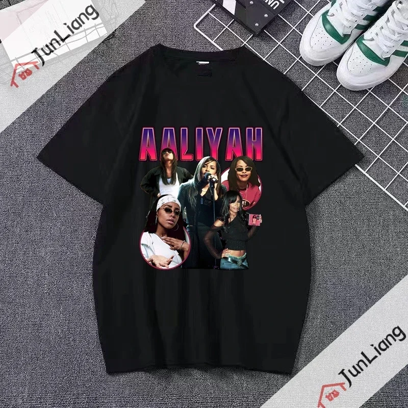 2024 New Princess-Aaliyah Tshirt Men's Hip Hop Leisure Street Apparel  Men's Women's Fans Gift T-Shirt