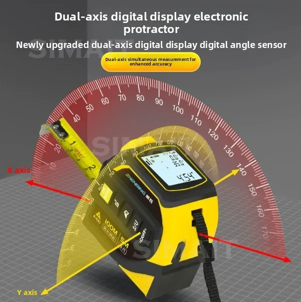 3-in-1 Laser Distance Meter, 40/60m Digital Rangefinder Tape with Magnetic Hook