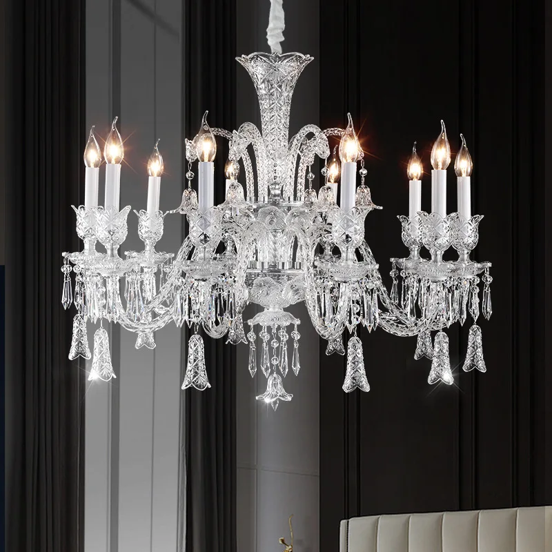 Top Grade Crystal Chandelier Lighting Extra Large Full Family Range Hotel Restaurant  Foyer Lights For Villa 110v-220v Luxury