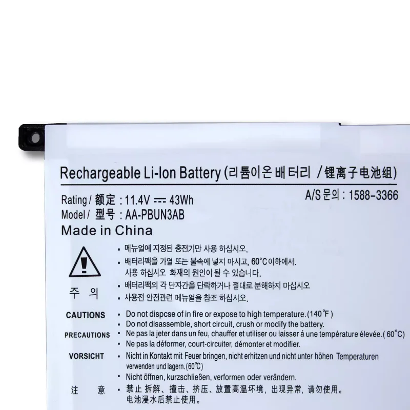 New AA-PBUN3AB Laptop Battery for SAMSUNG NP530E5M NP740U5L 8500GM 500R5M  300E4M PBUN3AB 11.4V 43Wh Replacement Battery
