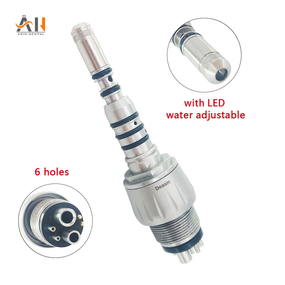 Dental Fiber Optic Handpiece Adapter 2/4/6 Holes For Kavo LED High Speed Handpiece Spare Parts Tools