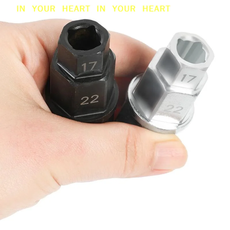 【X】Hex Axle Tool Universal Chrome Silver Hex Wrench Removal Tool Hex Allen Axle Spindle Tool For Motorcycle Front Axle Wheel