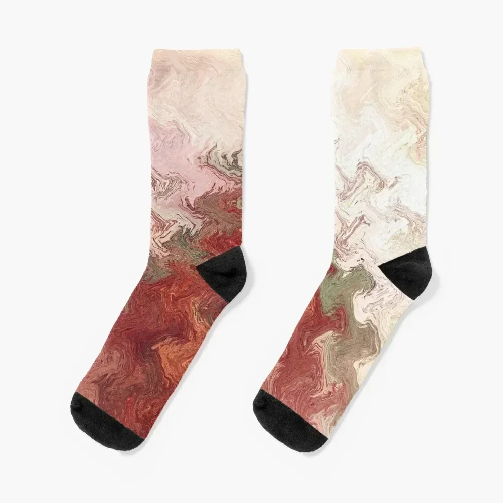 

Rosewood Flamingo Pink Ash Liquid Background | Modern Art | Gift Design Socks designer brand gym custom Men's Socks Women's