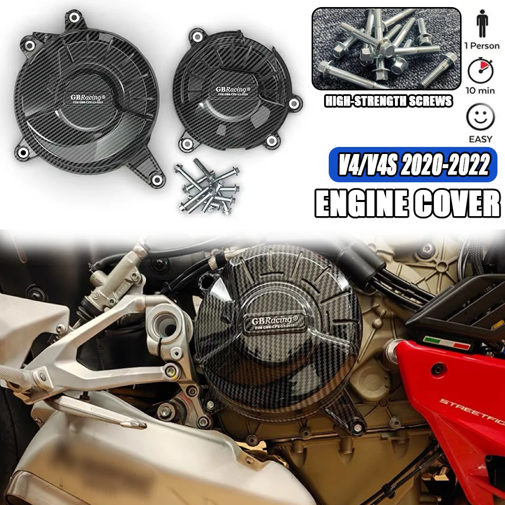 

V4 S Motorcycles Engine Protective Cover For Ducati Streetfighter V4 Street Fighter V4S 2020-2023 2022 Engine Covers Protectors