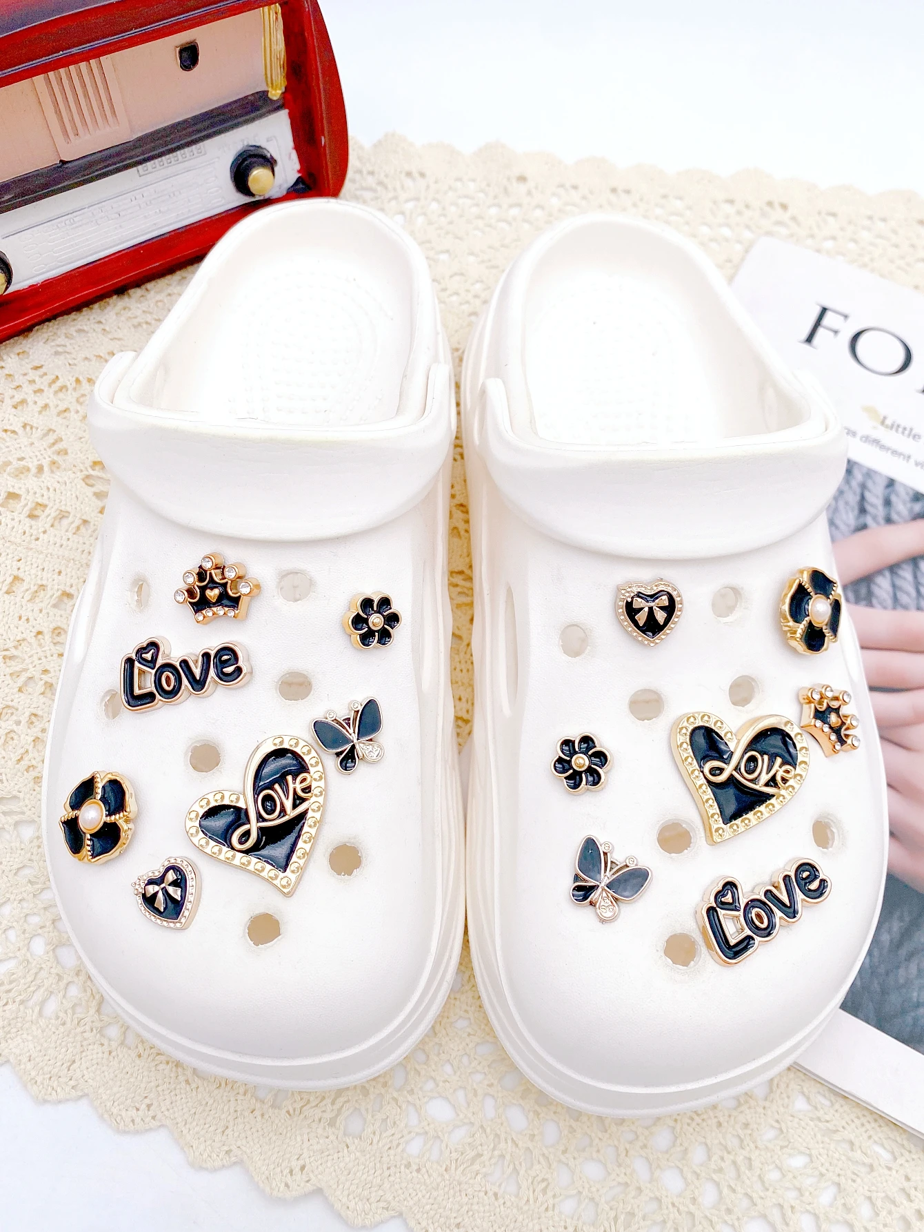 14-piece shoe decoration DIY casual shoe decoration - An interesting and versatile way to personalize your footwear