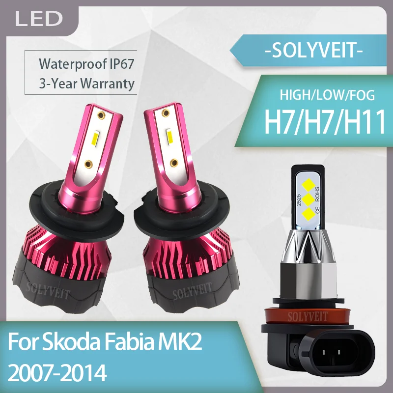 

Noise-Free Brighter More Economical H7 H7 H11 LED Headlight foglight For Skoda Fabia MK2 2007 2008 2009 2010 2011 2012 2013 2014