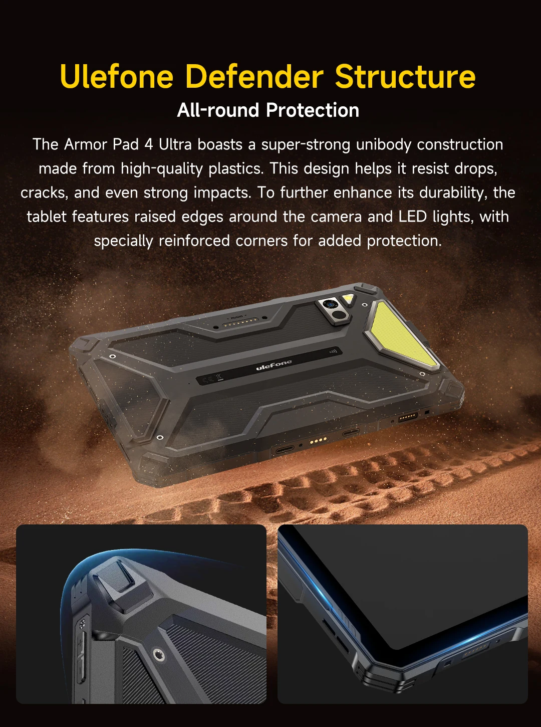 Ulefone Armor Pad 4 Ultra 5G Rugged Tablet Thermal Imaging 10.36' 2K Up to 16GB RAM 256GB ROM 11800 mAh Battery Android Global