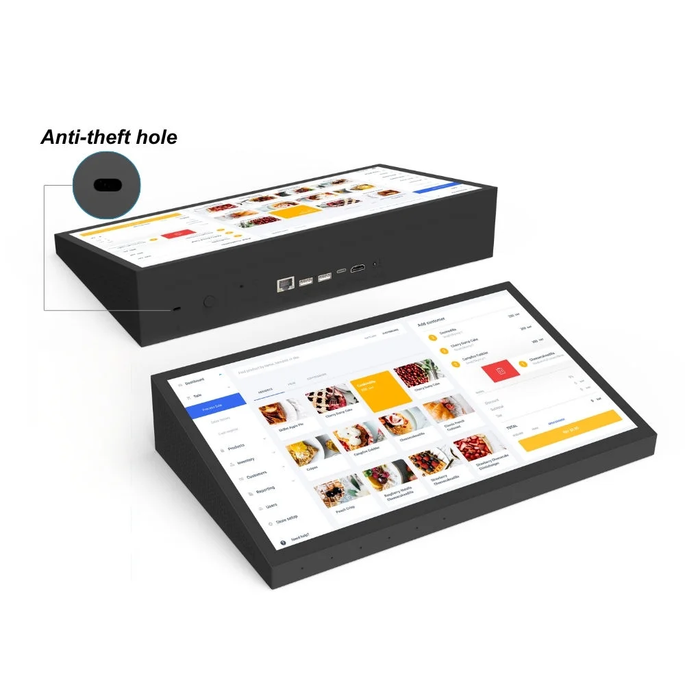 15.6-inch multi-functional Android 15 desktop tablet POS terminal with Wi-Fi, 4G LTE and 64GB RAM