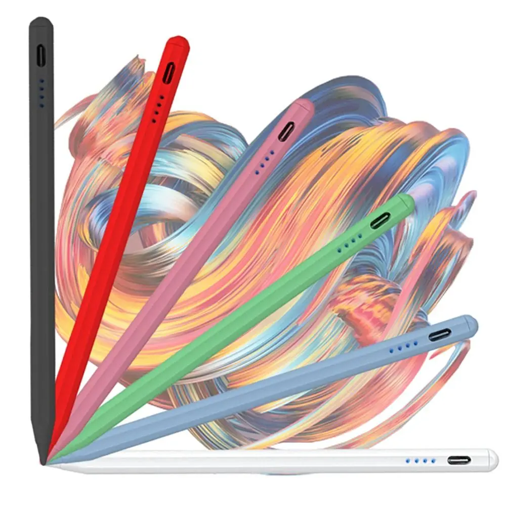 Universal Active Stylus Pen Rechargeable Mobile Phone Tablet Touch Pen Writing Colorful Capacitive Stylus for Android/iOS