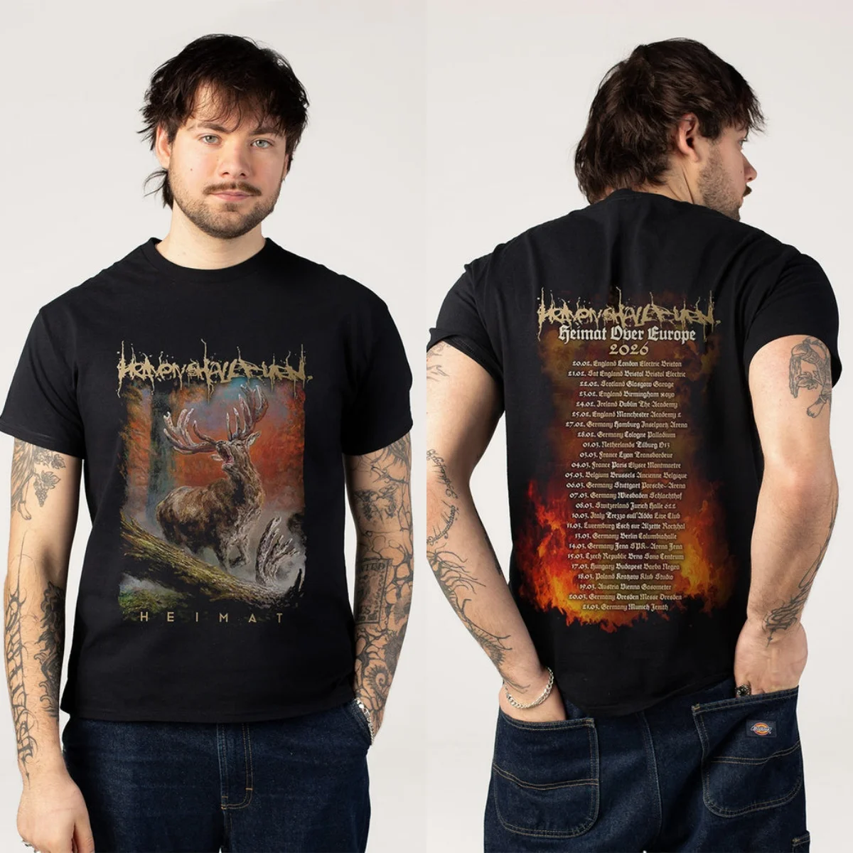 Rare Heaven Shall Burn Graphic Cotton T-shirt Unisex Summer Short Sleeve Fashion Brand Tee Luxury Casual Vintage Tees