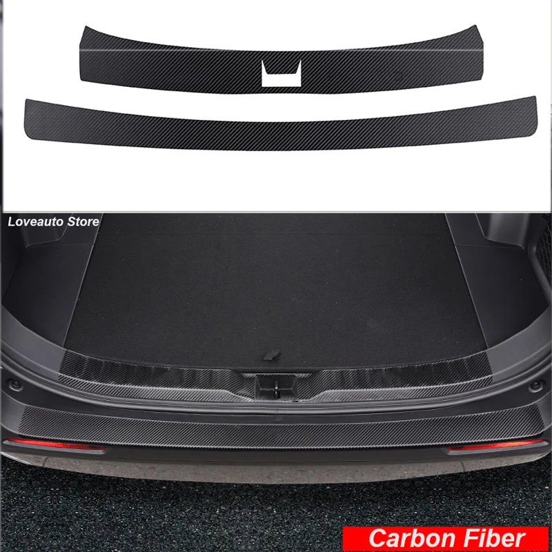 

Car Interior Exterior Rear Guard Door Trunk Sill Plate Bumper Protector Cover Strip for Toyota RAV4 RAV-4 2022 2019 2020 2021