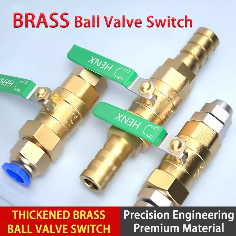 1Pcs Brass Ball Valve Paired With Quick Twist Connectors
