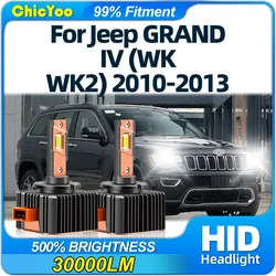 LED Headlights Bulbs 120W Turbo Lights 30000LM HID Xenon Lamps 12V Plug&Play For Jeep GRAND CHEROKEE IV (WK WK2) 2010-2012 2013
