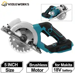 Cordless Brushless Electric Circular Saw Multi-Angle Cutting Handheld Saw 10800r/min Power Tool For Makita 18v Battery