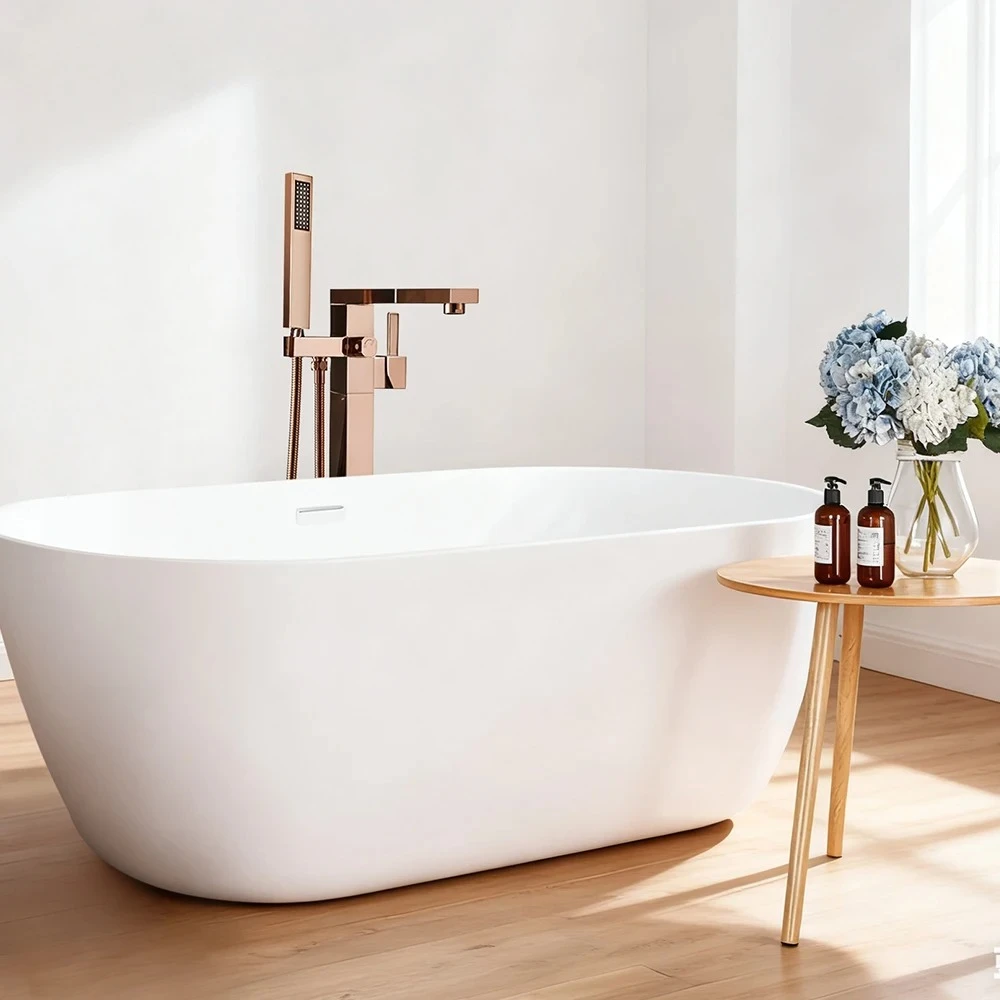 Smesiteli Luxury Bathroom Bath Spout Cold/Hot Mixer Tap With Shower Hand Matte Black Freestanding Floor Mounted Bathtub Faucet