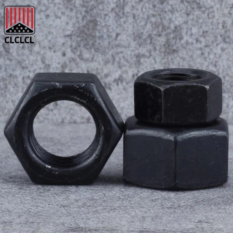 Hexagonal nuts M2, M2.5, M3, M4, M5, M8, M10, M12, M14, M16, M18, M20, M22, M24, M27, M30, M36, carbon steel, black oxide