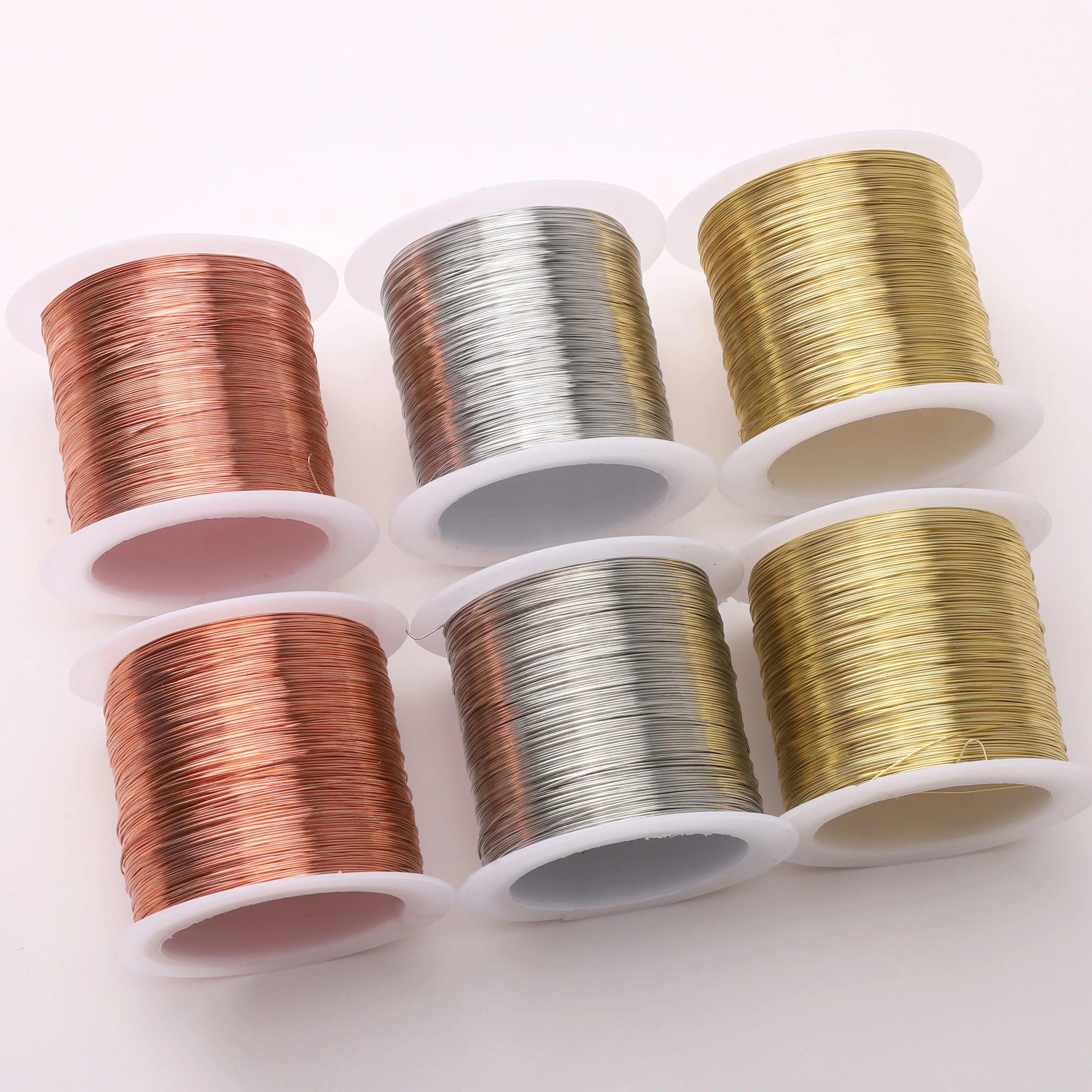 100 متر/لفة 0.3/0.4 مللي متر الأسلاك النحاسية الديكور سلسلة لصنع المجوهرات قلادة سوار ذاتي الصنع إكسسوارات الشعر والحرف الأخرى