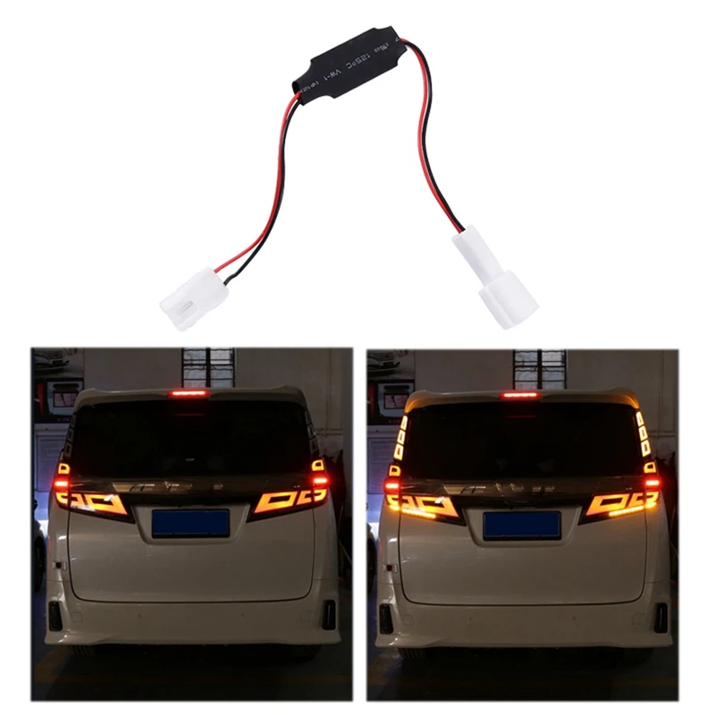 For Toyota Alphard 2015-2021 Modified Taillights Brake Lights Wiring Harness Flash All Highlight Rear Ended Brake Lights