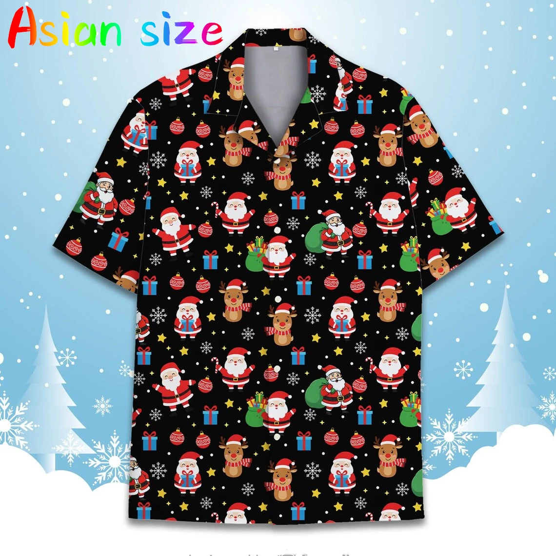 

Рождественский стиль, мужская рубашка со снеговиком в стиле аниме, одежда Санта-Клауса с 3D принтом, осенний мультяшный короткий рукав, повседневная мода, свободные топы Y2k с лацканами