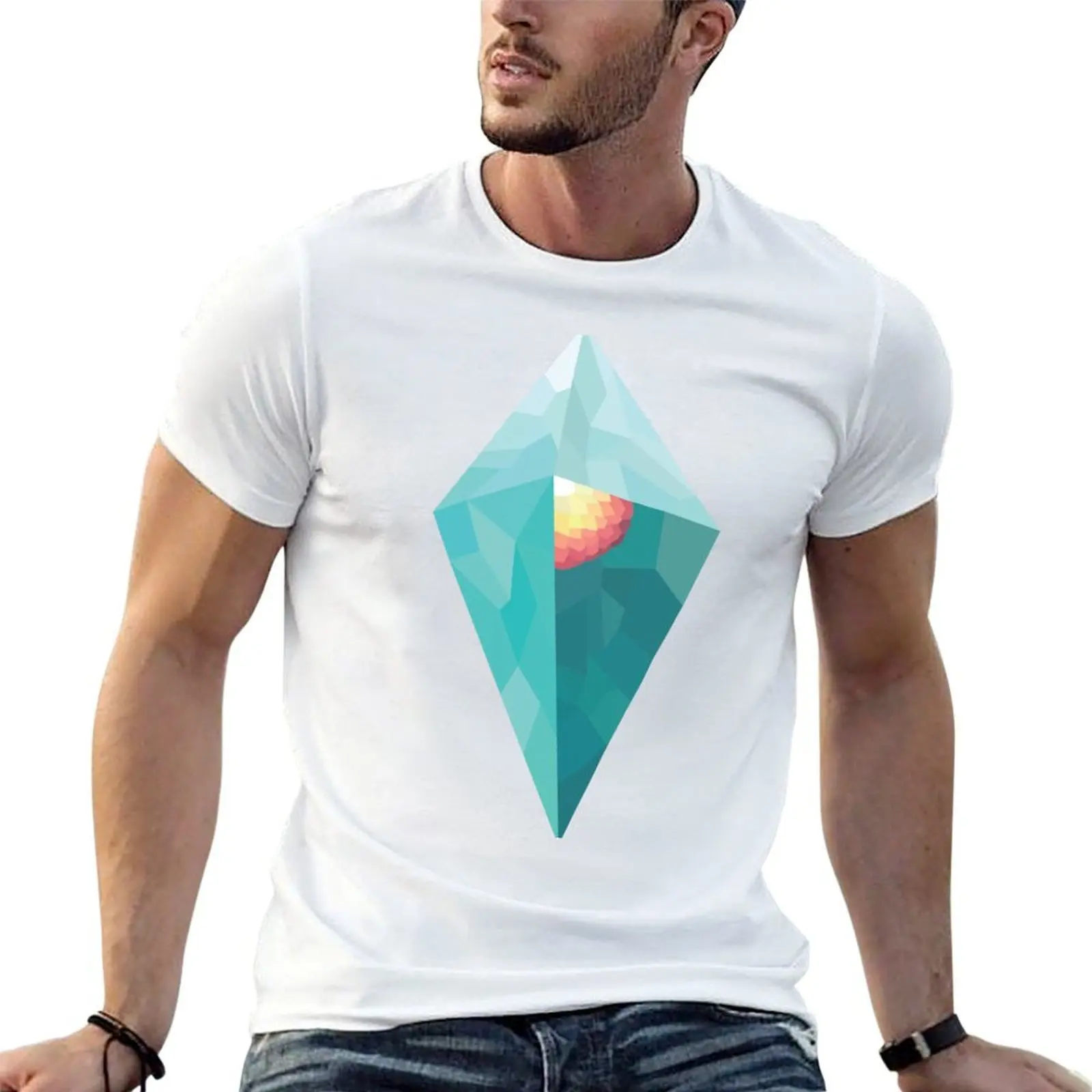 

No Man Geometry T-Shirt mens graphic t shirts man t shirt cotton high quality man tshirt T-shirt
