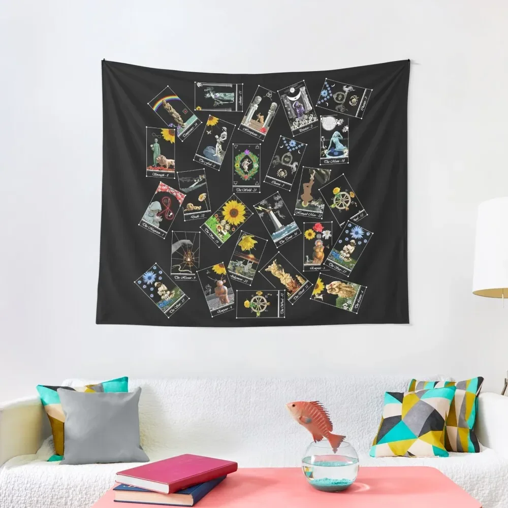 

Tarot - Major Arcana - Random Cards - Black Tapestry Funny Home Decorations Tapestry