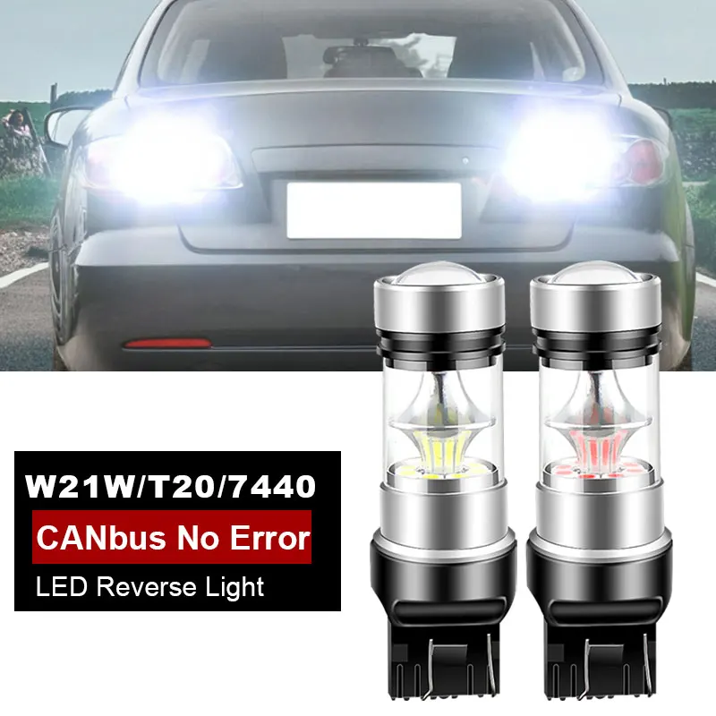 2pcs For Mazda 3 BK BL Hatchback BM BN 5 6 GH GJ CX-7 CX-9 MX-5 RX-8 LED Backup Light Blub Reverse Lamp W21W 7440 T20 Canbus