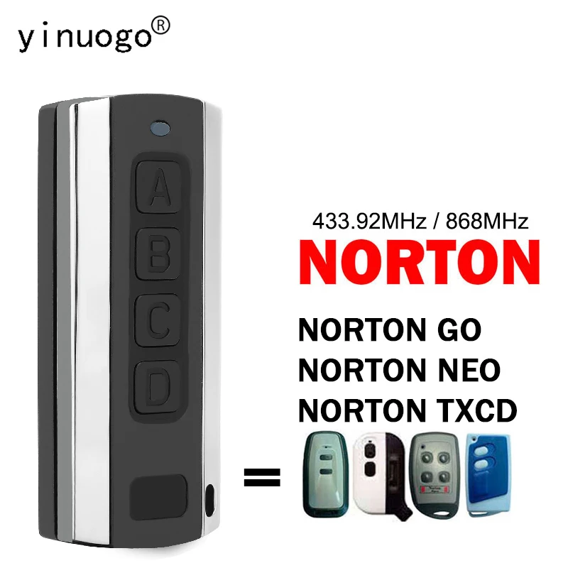 

Compatible NORTON Remote Control TXCD NEO GO 433.92MHz / 868MHz Garage Door Remote Control Electric Door Control