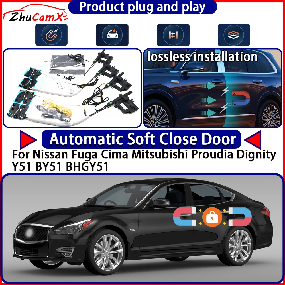 

Door Lock Actuator for Nissan Fuga Cima Mitsubishi Proudia Dignity Y51 BY51 Soft Close Door Kit Power Latch System Auto Pull