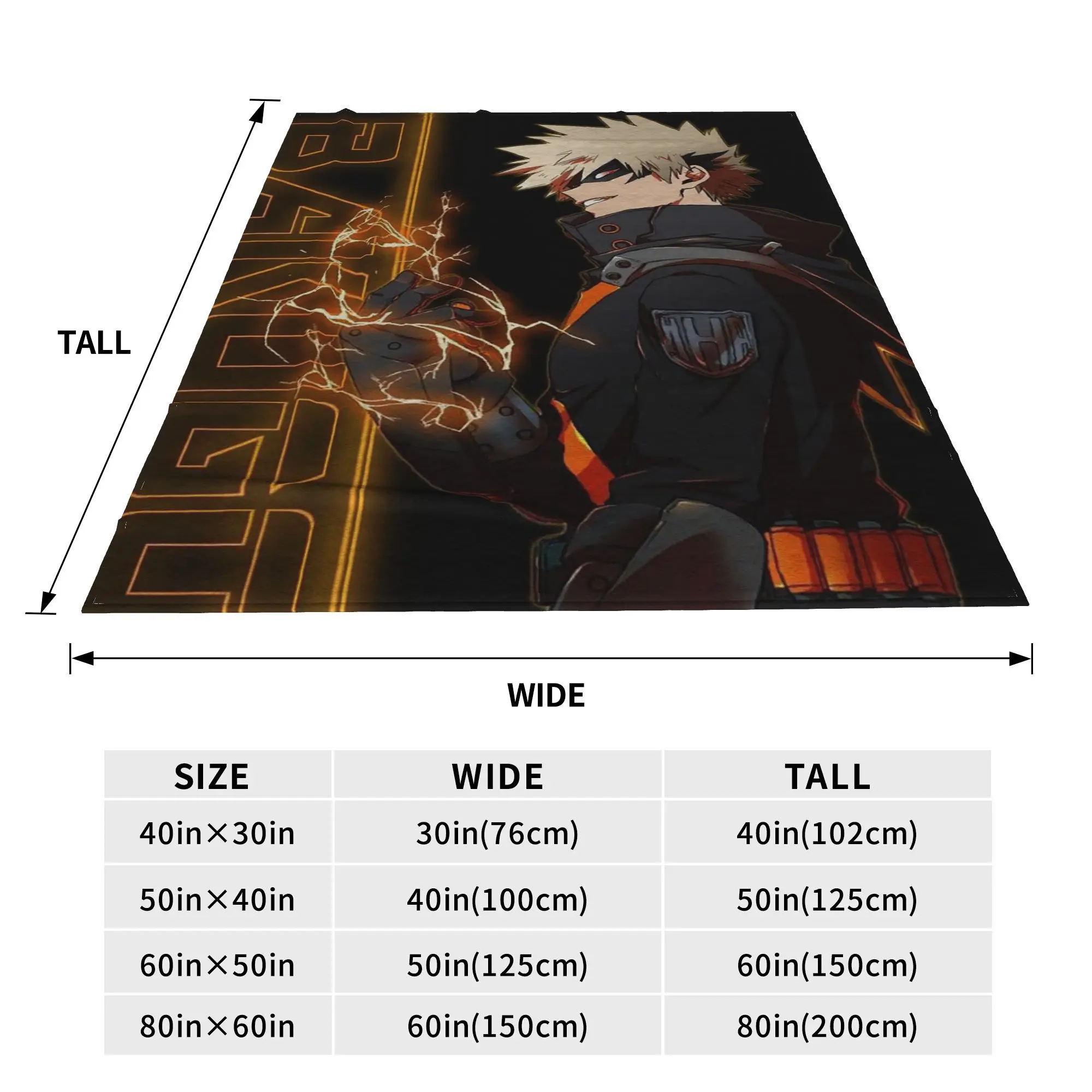 Bakugou Katsuki  Blankets Warm Fleece Sofa Throw Blanket for Couch Bedding Outdoor Throws Bedspread Quilt