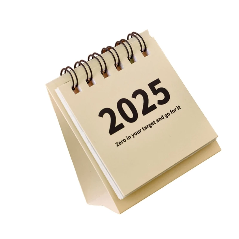 Elegante calendario escritorio 2025, visualización fecha clara, para hogar o oficina