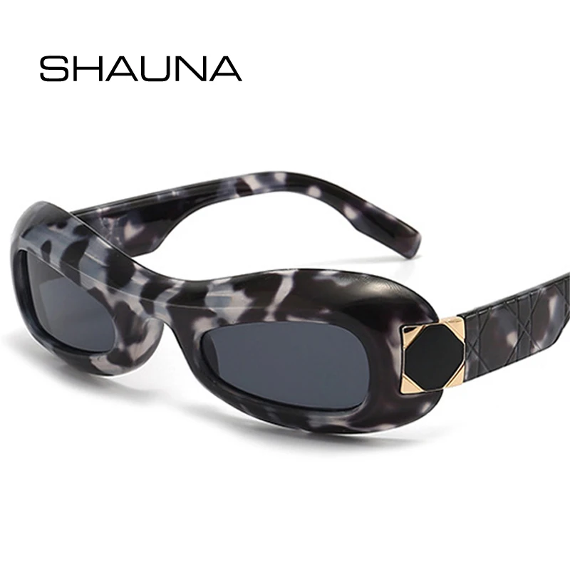 SHAUNA Vintage Cat Eye Women Sunglasses Fashion Brand Designer Gradient Shades UV400 Men Oval Champagne Sun Glasses