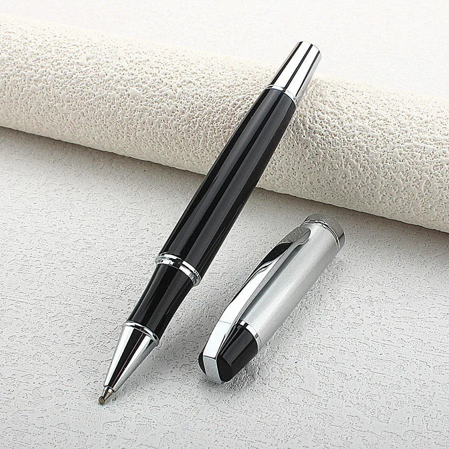 High Quality Silver and Black Rollerball Pen Ink Pens Ballpoint Pen Office Supplies