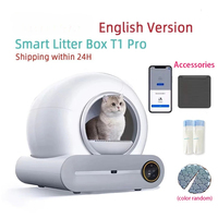 Automatic Smart Cat Litter Box 65L Fully Enclosed Pet Toilet Litter Tray Self Cleaning deodorizing App control Cat Litter Box