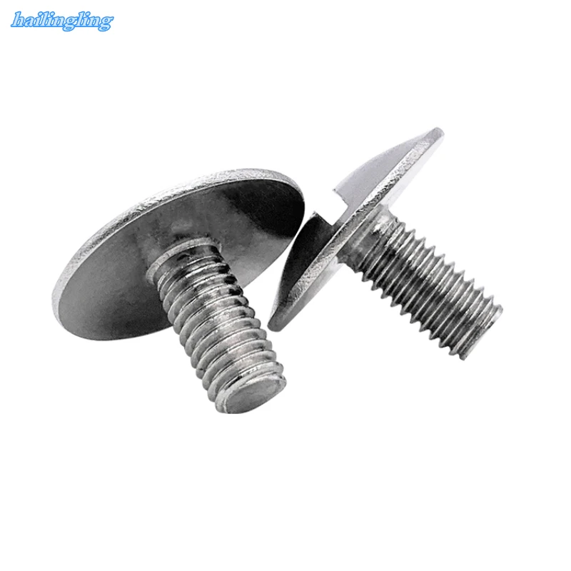 10 PCS m2.5 M2 M3 M4 M5 M6 304 Stainless Steel GB947 Slotted Flat Head Extra Large Flat Head Screw Flat Round Head Bolt