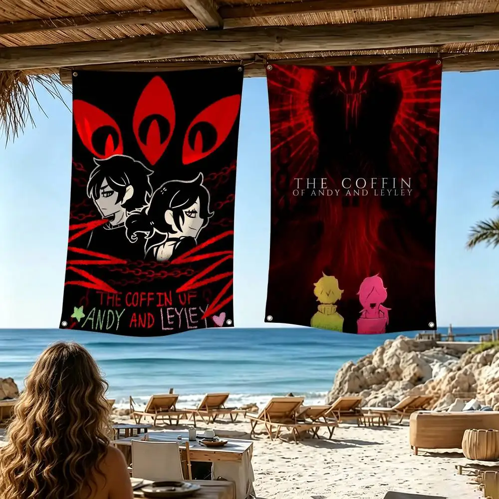 The Coffin of Andy LeyLey  Flags Wall Hanging Tapestry Outdoor Garage Room Decorative flag Background Blanket