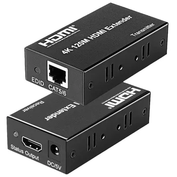 2024 4K HDMI Extender 100M 120M Splitter Ethernet Extender Splitter HDMI RJ45 Loop Out for Home TV PC WebCam Android Monitor