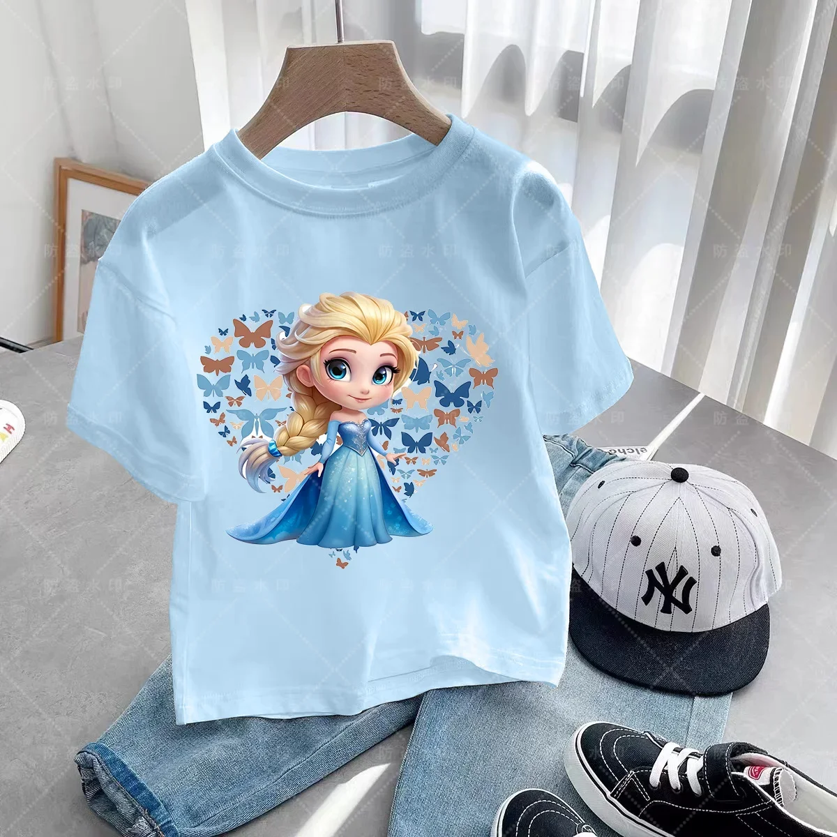 2024 Fashion Little Mermaid Ariel Princess Children\'s Clothing Multi-colored T-shirts Casual Summer baby girls Cute T-shirts