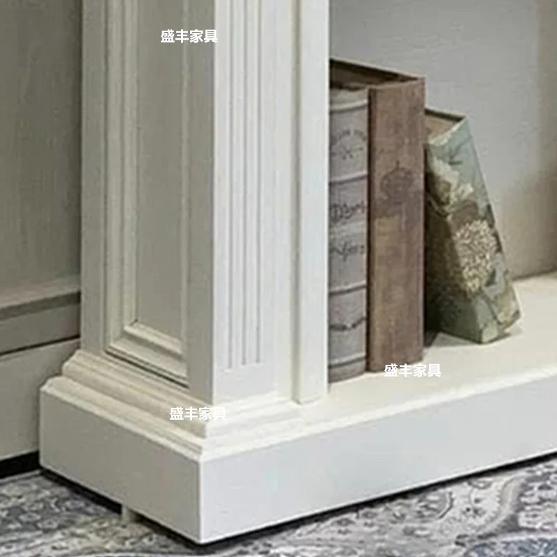 TAO  French simple white solid wood fireplace cabinet new entrance fireplace living room decoration storage