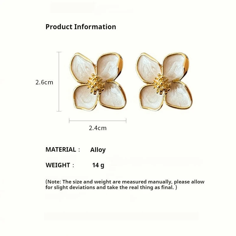Floral Stud Earrings for Women French Retro Style Elegance Shows Temperament Perfect for Everyday and Also Dinner Party Gifts image 6