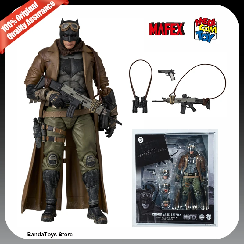En stock, 100% original, juguete Medicom Mafex 260 Knightmare Batman No.260, colección de juguetes de acción de Anime de la Liga de la Justicia de Zack Snyder