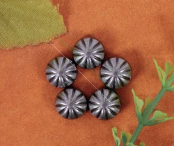 9mm Retro Silver Metal Flowers Rivet Studs Snap Leathercraft Conchos Decorative