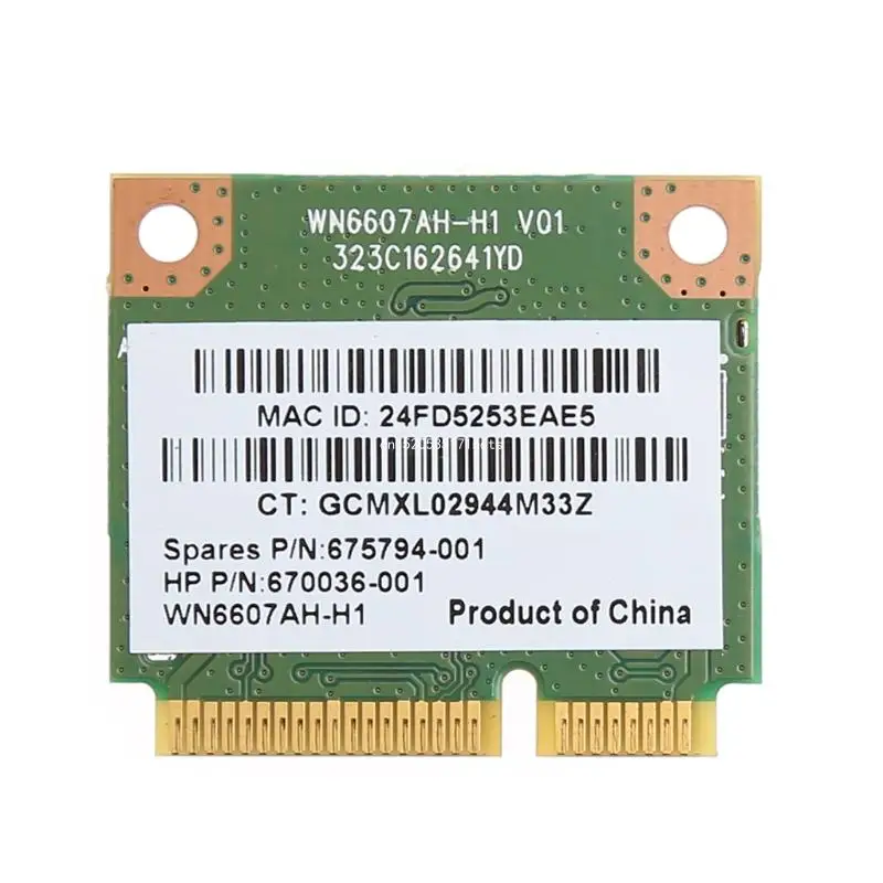 Wireless Network Card WiFi WLAN Adapter PCI for Express x1 Atheros AR5B125 AR9485 for HP PN 670036-001 SPS 675794-001