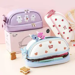 Kawaii Pencil Case Large Capacity Pencil Box Pouch Holder Box Office School Supplies for Kids Pretty Stationery Organizers Gift