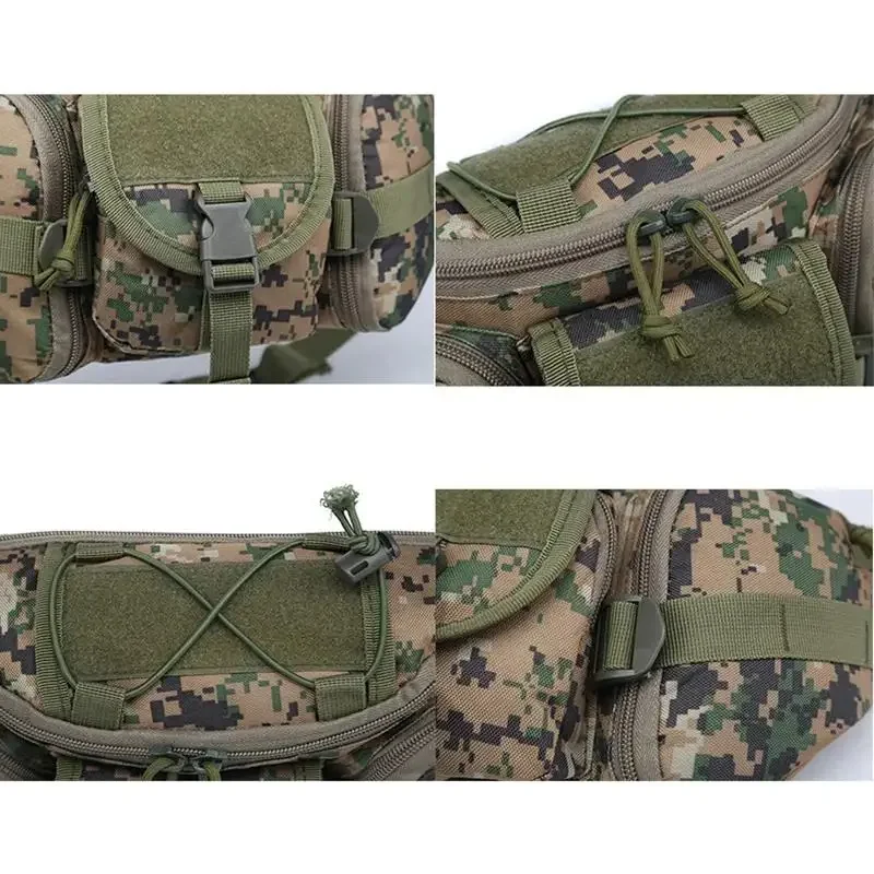 Outdoor Waist Bag Men\'s Waterproof Molle Camouflage Hunting Hiking Climbing Nylon Mobile Phone Belt Pack Combat Bags