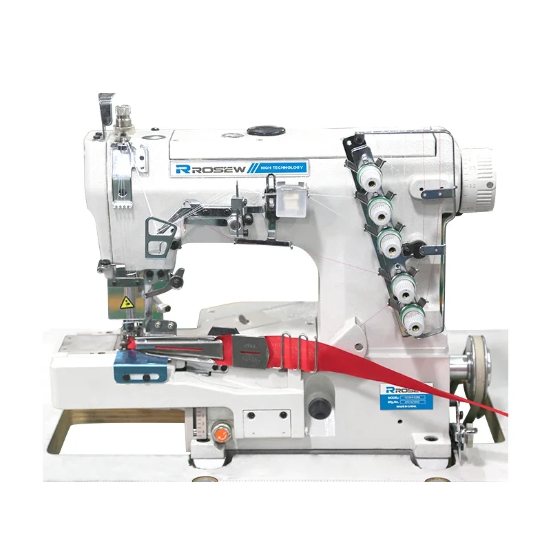 ROSEW GC664-02BB High Quality Cylinder-bed T-shirt Tape Binding Flat Lock Maquina De Coser Interlock Sewing Machine