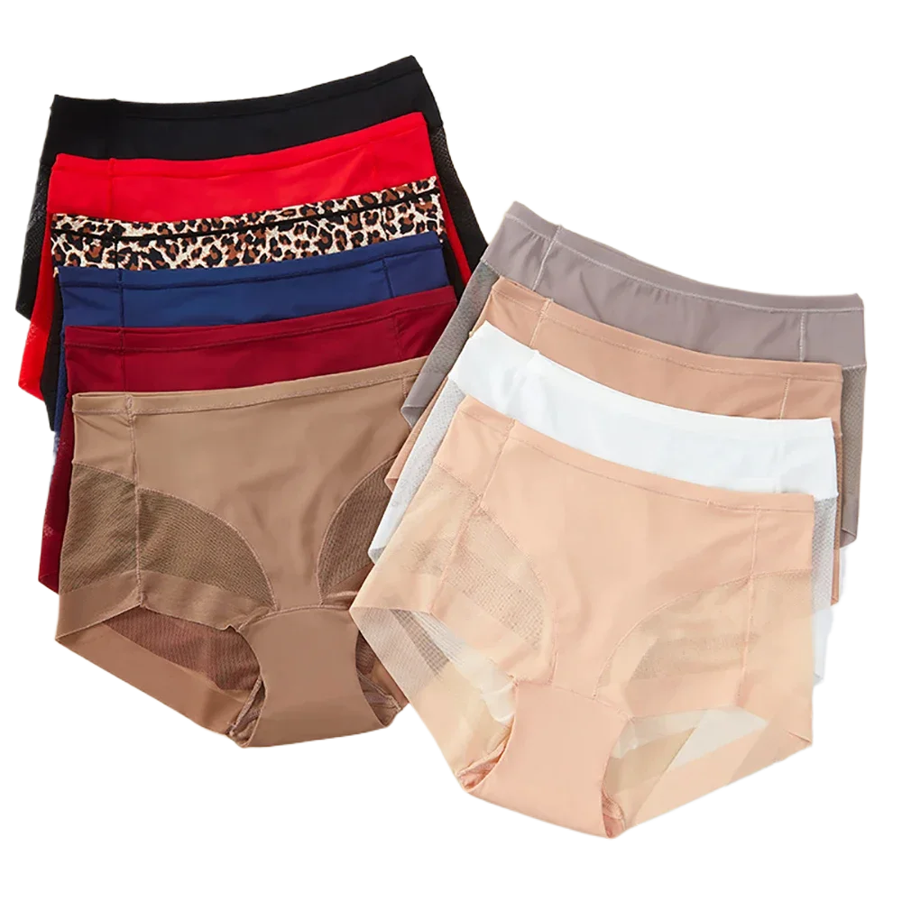 

Комплект из 10 шт. женских утягивающих трусиков с высокой талией для коррекции живота, моделирующие корректирующие трусы, сетчатое нижнее белье на каждый день