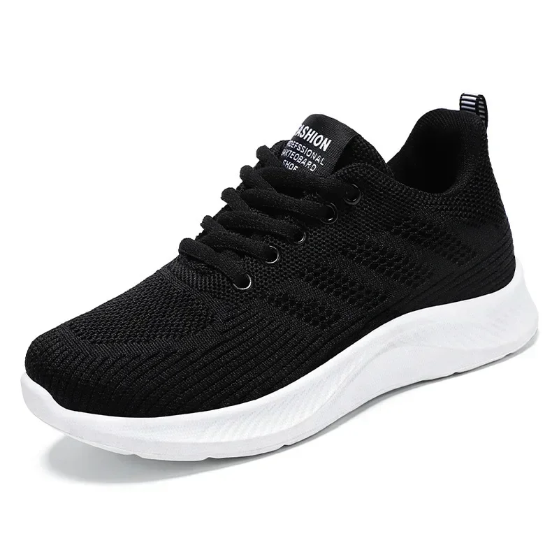 

Spring and Autumn New Women's Shoes Fashion Color Scheme Soft Sole Light Casual Mesh Breathable Lace-up Sports Shoes