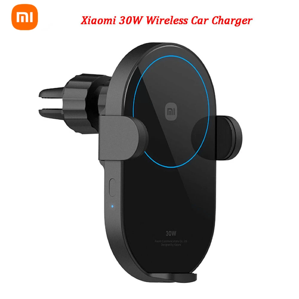 Original Xiaomi Wireless Car Charger 30W Max Wireless Fast Flash Charging Support Power-Off and Inductive Expansion Phone Holder